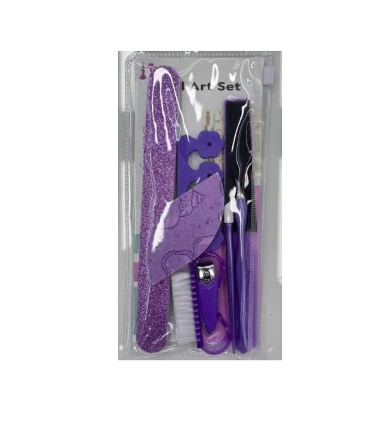 Set 6 Pcs Pila Pentru Calcaie Cu Accesorii Pedichiura Fier + Plastic + Burete A-70441 WEI